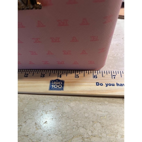 Max Mara Pink Monogram Pattern Vanity Case With Top Handle Zip Closure VIP Gift - Picture 10 of 11